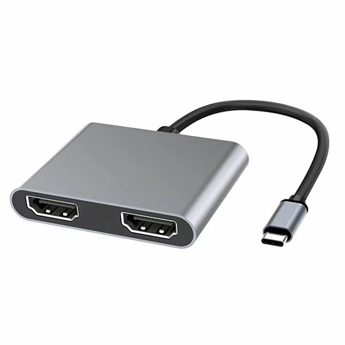 USB TYPE-C to HDMI HDMI 変換アダプターUSB C HDMI 変換アダプタ 4K@60Hz USB Type C Hub デュアル HDMI ハブ デュアルモニター 出力4K @60hz MacBook/MacBook Pro 2020/2019/2018 MacBook Air Chromebook Pixel Surface Book 2など対応 (HDMI HDMI)