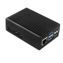 RPI 5モデル Raspberry Pi 5アルミニウムケース シェルメタルボックスグレーエンクロージャー ブラック パッシブ冷却シェル シリコンヒートシンク付き スイッチボタン サイレント放熱 RPI 5 Pi5用