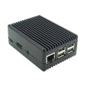 Raspberry Pi 3B/ 3B+ 専用の Raspberry Pi 3B/ 3B+ アルミニウムケース シェルメタルボックスグレーエンクロージャー ブラック パッシブ冷却シェル シリコンヒートシンク付き スイッチボタン サイレント放熱 Raspberry Pi 3B/ 3B+ 用