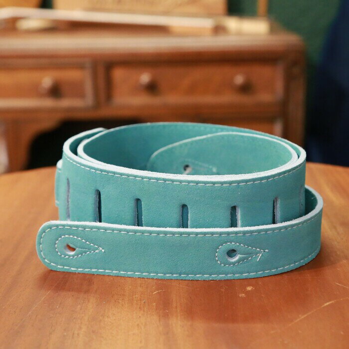 RENEGADE レネゲード ギターストラップ Suede SD-AQ スエード レザー 革 ブルー 青