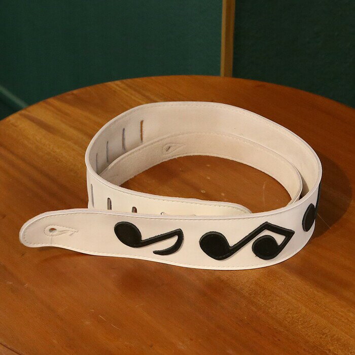 RENEGADE レネゲード ギターストラップ Leather SRV65-WH/BK スエード レザー 革 パッチワーク