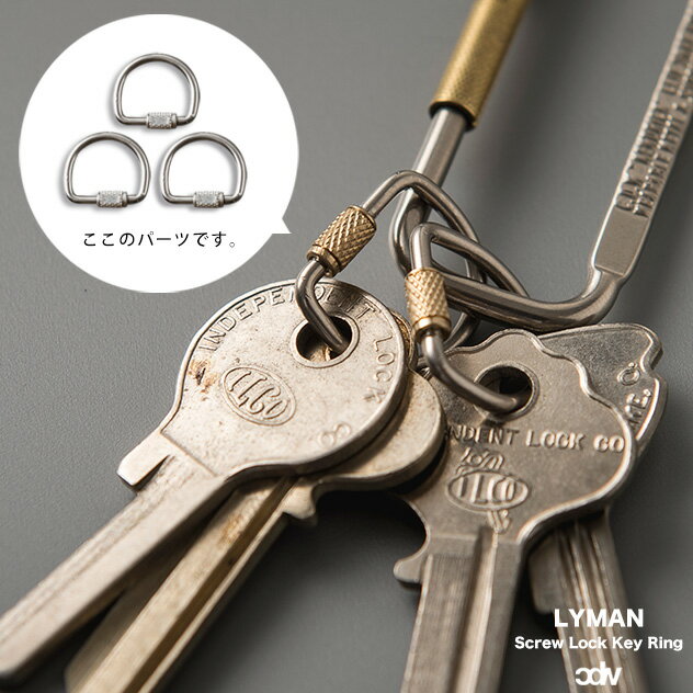 CDW LYMAN Screw Lock Key Ring 3Pset/ ライマンスクリューロックキーリング 3個セット CANDY DESIGN & WORKS キャンディデザイン＆ワークス ダブルリング DETAIL