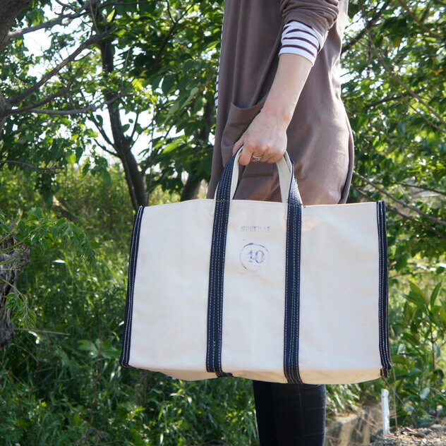 楽天interiorzakka ZEN-YOUMARKET TOTE BAG / マーケット トートバッグ PUEBCO プエブコ H32 x W48 x D23cm 大容量 バッグ トート 生成り