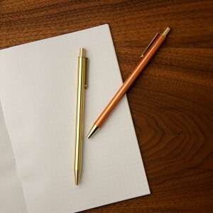 BRASS COPPER RETRACTABLE PEN / ブラス コッパー ボールペン Picus ピクス 真鍮 銅 無垢 ペン ノック式 フック付き