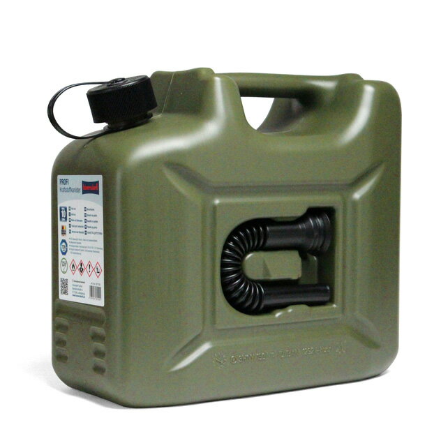 【 10L 】Fuel Can Olive/ 容量10L フューエルカン オリーブ HUNERSDORFF / ヒューナースドルフ 灯油タンク ヒューエル アウトドア タンク 給水 燃料 ホワイトガソリン ウォータータンク ドイツ製 DETAIL通販格安セール情報 楽天 通販