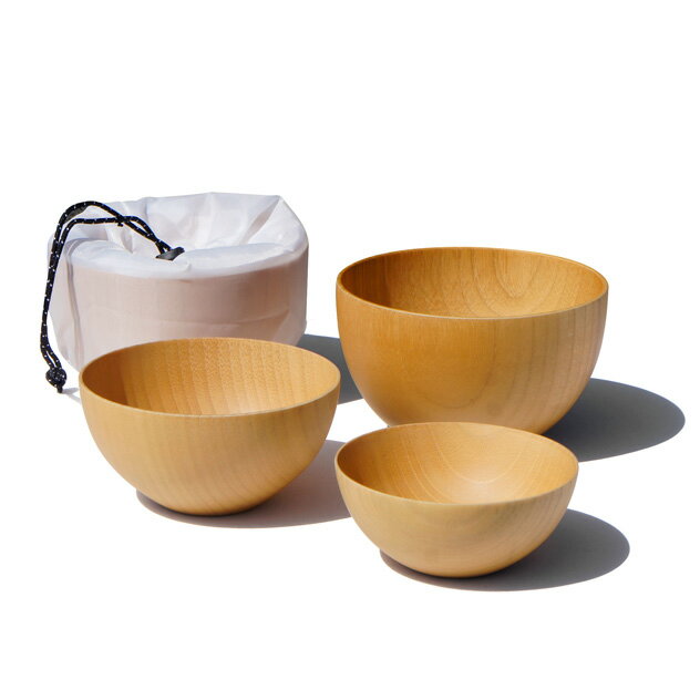 WOODEN CAMP BOWL Set.3 / ウッド キャンプ ボウル 3点セット ＆NUT / アンドナット 木製 マルチボウル 日本製 アウトドア キャンプ用食器 カップアウトドア キャンプ 天然木 食器 木食器 木製お椀 カフェ おうちカフェ通販格安セール情報　楽天　通販