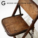 WOODEN VINTAGE CINEMA CHAIR / ウッデン ビンテージ シネマ チェア PUEBCO プエブコ インドビンテージ 折り畳み椅子 折りたたみ ビンテージ リメイク インド製 什器 店舗 イス チェア 折りたたみ チェア フォールディング