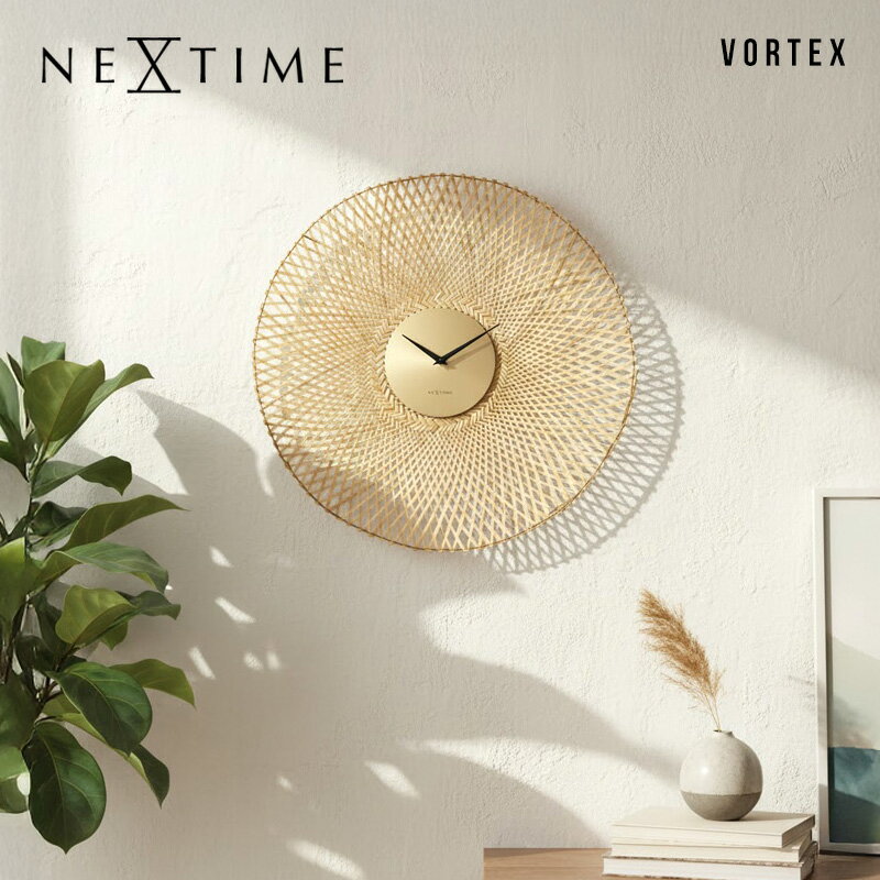 NeXtime ネクスタイム VORTEX ボルテックスバンブー 直径60cm 大きい 壁掛け時計 クロック おしゃれ エルコミューン オブシェ アート アジアン 竹 天然素材 モダン NXT-J023(3)