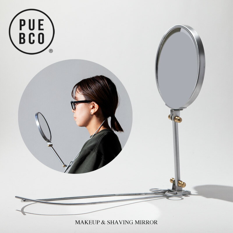 PUEBCO (プエブコ) MAKEUP & SHAVING MIRROR メイクアップ シェービングミラー ミラー 鏡 首かけ 丸型 ..