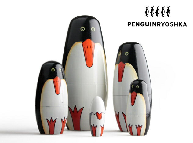 Penguin Ryoshka 5set ペンギンリョーシカ 5セット MATRYOSHKA マトリョーシカ 5個組 マトリョーシカ ロシア ペンギン 動物DETAIL 【あす楽対応_東海】の写真