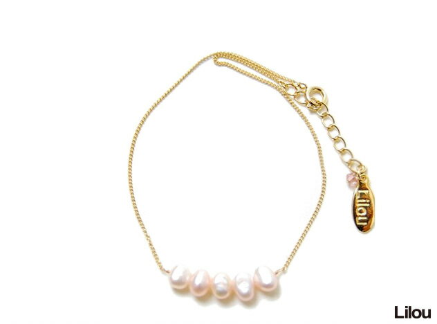 Lilou PEARL ANKLET pink / リル パールアンクレット ピンク アンクレット パール ジュエリー アクセサリー 【あす楽対応_東海】