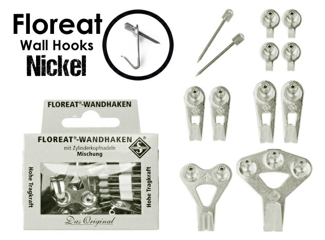 Floreat Wall Hooks “ Nickel ” / フローリートウォールフック ニッケル フック ドイツ製 フロリート ハンガー シルバー 画鋲 壁掛け DETAIL 【あす楽対応_東海】