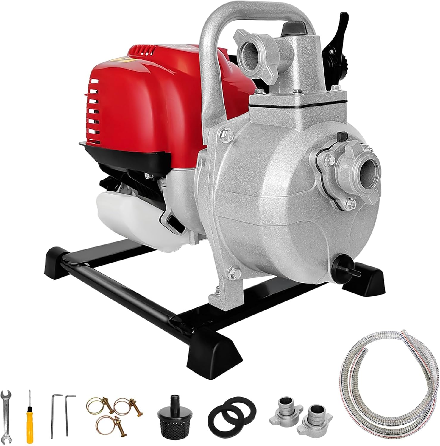 エンジンポンプ 給水排水ポンプ エンジン式排水ポンプ 4サイクル 1インチ(25mm)給水ポンプ 小型水ポン..