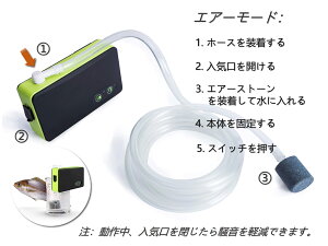 ポンプ エアーポンプ 小型ウォーターポンプ 一体化 充電式 LEDランプ付き ZenCT 3モード 水などのくみ上げ・排水に! 釣り/水槽/活かし輸送などに キャンプ/車中泊 CT059通販格安セール情報 楽天 通販