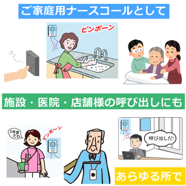 介護呼出チャイムセット X810 【家庭用呼び出しチャイム 在宅 音 光 チャイム 痴呆症 寝たきり ナースコール インターホン ベル コードレス 電池式 ワイヤレス ワイヤレスインターフォン 介護 呼び出し 呼び出し機 介護用 施設 工場 防犯 呼び鈴 リーベックス】