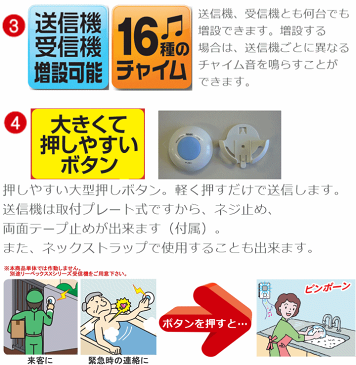 防水型呼出チャイムセット X810R【家庭用呼び出しチャイム 在宅 音 光 チャイム 防水 防滴 ナースコール インターホン ベル コードレス 電池式 ワイヤレス ワイヤレスインターフォン 介護 呼び出し 呼び出し機 門 門扉 施設 工場 防犯 呼び鈴 リーベックス】