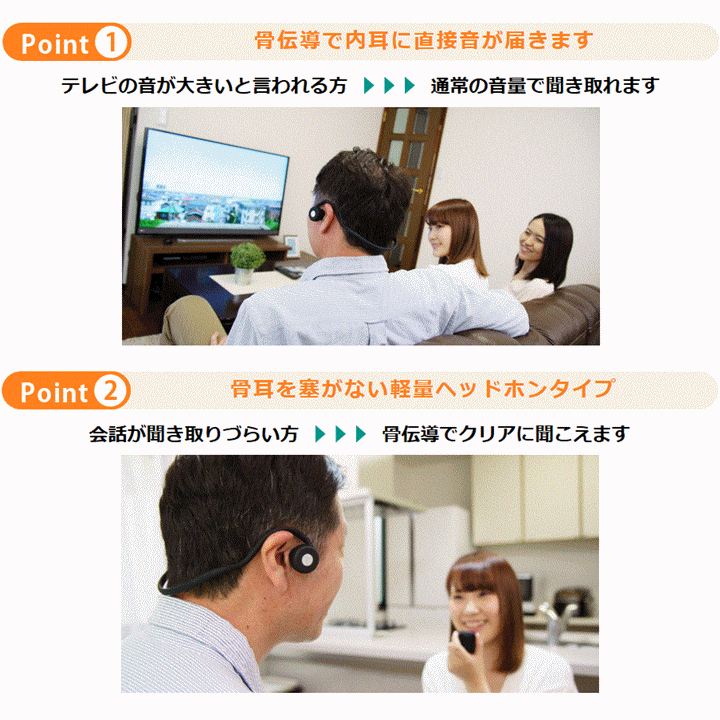 【平日15時まで即日出荷】集音器付 骨伝導ワイヤレスヘッドホン DenDen(デンデン)3個セット【高齢者 骨伝導 集音機 骨 伝導 集 音 器 高齢 者 集音器 拡声器 よく聞こえる集音器 人気 イヤホン式 骨伝導 音を聞こえやすくする 集音する 集音 器 補聴器の代わりに NCD】