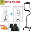 【平日15時まで即日出荷】前後前ショップオリジナル 杖と替えゴムのお得セット らくらく4点杖(EA4-101)+替ゴム(4個入)1セット(306197×4)【介...
