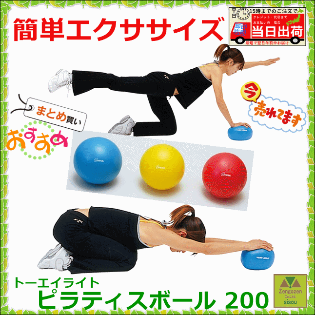 ピラティスボール 200【介護 高齢者 プレゼント 贈り物 父 母 敬老 生活支援 リハビリ トレーニング エクササイズ 片マヒ 車いす シルバー 人気商品 リハビリ ボール エクササイズ ボール バランスボール バランス ボール トレーニング用 ボール トーエイライト】