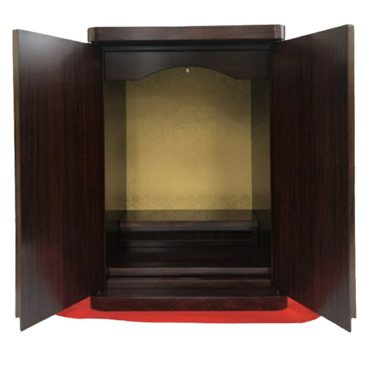 モダン仏壇・ミニ仏壇・おしゃれ仏壇・てまり 2枚戸 紫丹調 14号