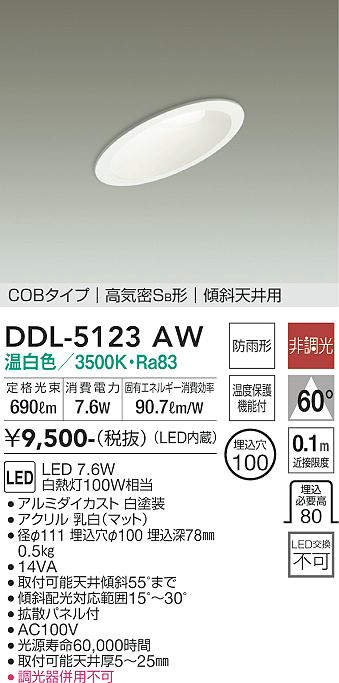 LED饤ȡۡڲ on-offסۡꦵ100DDL-5123AW