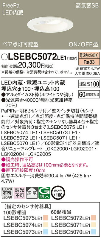 LED饤ȡۡŵ忧ۡon-offסۡ뤵աۡ100LSEBC5072LE1