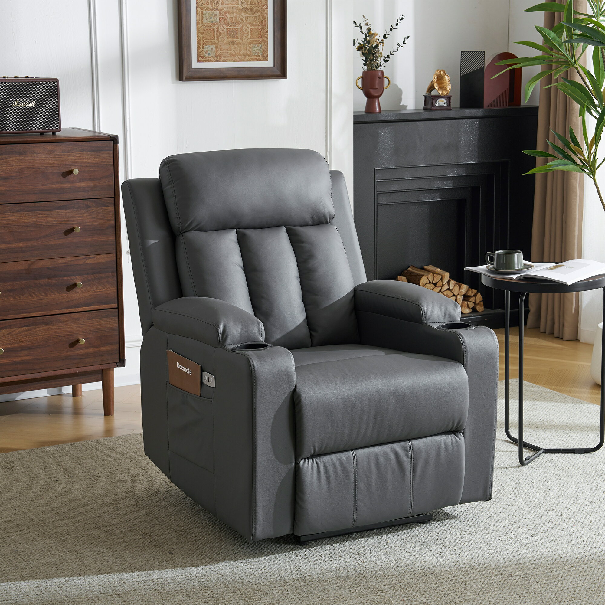 リクライニングソファー 電動 リクライニングソファ オットマン一体型 1人掛け USBポート付き 電動ソファ モーションソファー 耐圧分散 電動ソファー スマホ充電可 リクライニングチェア