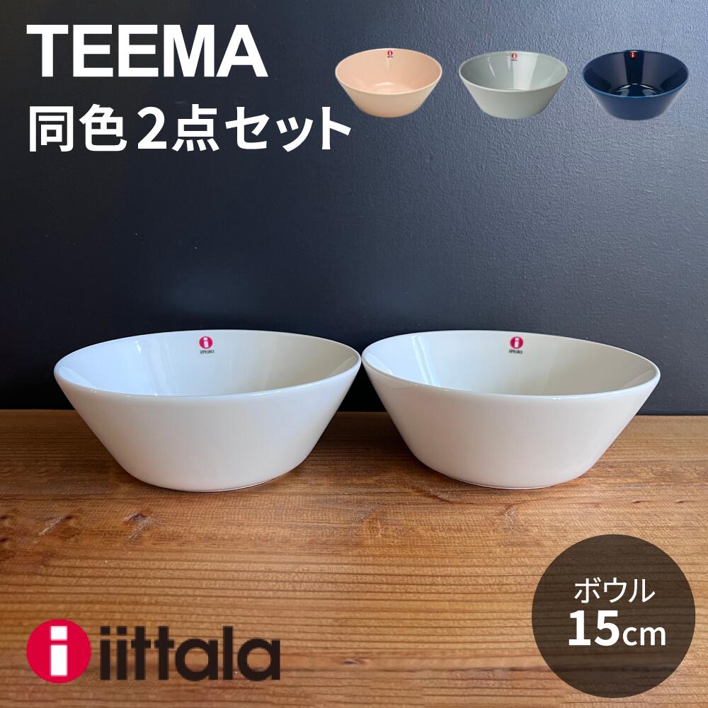 【限定500円オフクーポン】【2点セット】【送料無料】イッタラ ティーマ ボウル 15cm iittala TEEMA BOWL 電子レンジ対応 食洗機対応 オーブン対応 定番 ホワイト パウダー パールグレー ヴィンテージブルー シンプル 無地 サラダ スープ シリアル 普段使い 北欧