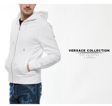 ヴェルサーチコレクション VERSACE COLLECTION パーカー スウェット フルジップ ロゴ ブランド メンズ VCV800698VJ0358 【dl】brand