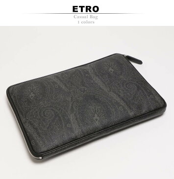 エトロ ETRO バッグ クラッチバッグ コーティング キャンバス ペイズリー メンズ ブランド 鞄 ET0H8538007F8