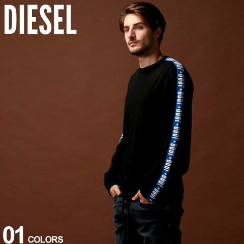 ディーゼル DIESEL ニット セーター ロゴ テープ コットンニット クルーネック ニットソー ブランド メンズ トップス リブ DSSY7QTATJ