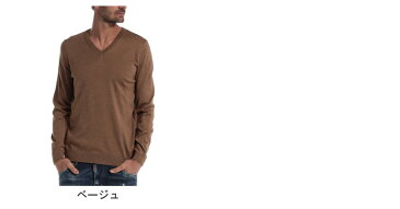 ヒューゴ ボス メンズ ニット HUGO BOSS セーター ハイゲージ ウール100％ Vネック BEIGE ブランド トップス キャメル HBMELBAP9F