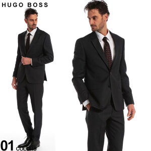 ヒューゴ ボス メンズ スーツ HUGO BOSS ウール マイクロジャガード シングル 2ツ釦 2B REGULAR FIT グレー ブランド ビジネス ノータック レギュラーフィット HBRJS10198644 SALE_2_d