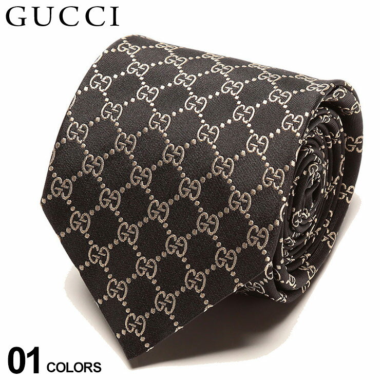 グッチ ネクタイ グッチ ネクタイ GUCCI シルク100％ GGロゴ BLACK ブランド メンズ 紳士 タイ シルク ビジネス ギフト GC4565241079 2024_vt