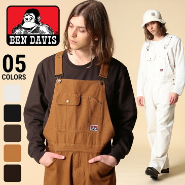 ベンデイビス パンツ オーバーオール BEN DAVIS オールインワン つなぎ 綿100% ワンポイントロゴ 無地メンズ 男性 ボトムス パンツ つなぎ オールインワン 無地 作業着 シンプル 長ズボン アウトドア G038020