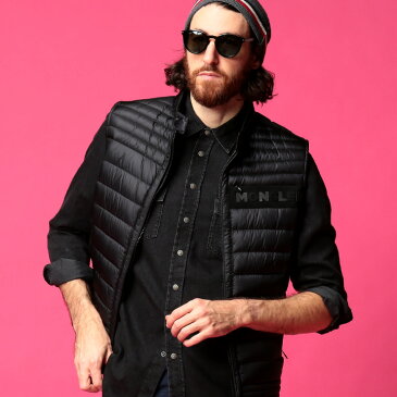 モンクレール メンズ ダウンベスト MONCLER ロゴ ライトダウン ベスト ROUSSILON ルシヨン ブランド アウター ナイロン ジップ MCROUSSILON1