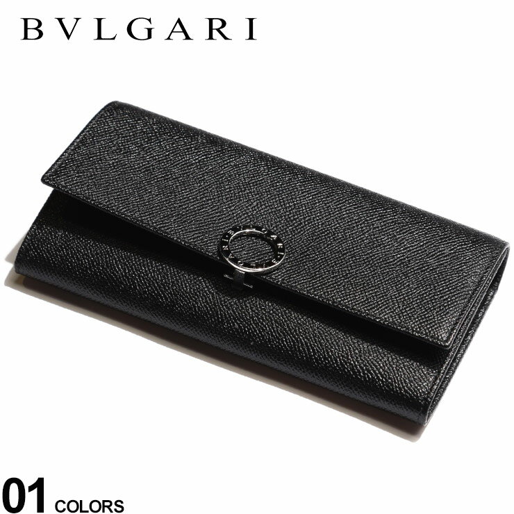 ブルガリ 財布（レディース） ブルガリ 財布 BVLGARI レザー ロゴ 刻印リング フラップ 長財布 黒 ブランド ウォレット 長財布 本革 ロングウォレット メンズ レディース BLG30414 SALE_5_b