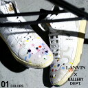 Lanvin x GALLERY DEPT. ランバン x ギャラリーデプト コラボ ペイント レザー キャンバス ハイカット スニーカー ブランド メンズ 靴 限定 LNSKDK01NAGDE21 SALE_4_a