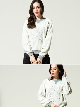 ロエベ レディース LOEWE ロゴ 刺繍 スウェット トレーナー アナグラム エンブロイダリー ブランド トップス スエット LELS359341X95