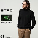 エトロ メンズ ETRO ウール ロゴ 刺繍 タートルネック ニット ハイゲージ ブランド トップス セーター ハイネック ET1M5079751 2021AW