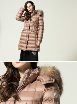モンクレール レディース MONCLER ダウンコート ファーフード ロング丈 ダウンジャケット HERMIFUR エルミファー cacao ブランド アウター ベージュ MCLHERMIFUR0 2021AW