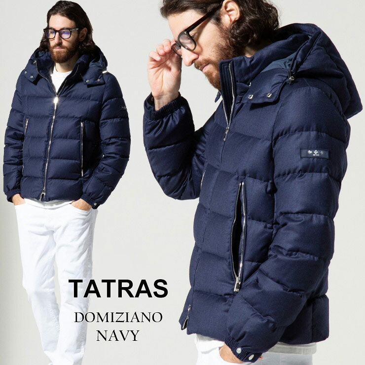 タトラス メンズ TATRAS Rライン ウール ダウンジャケット DOMIZIANO ドミッツィアーノ NAVY/40 ブランド フード ブルゾン パーカー TRMTAT21A4289 SALE_2_a