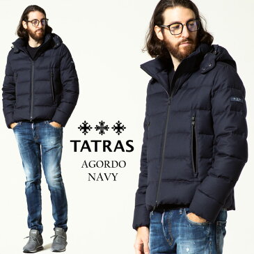 タトラス メンズ TATRAS フード ウール ダウンジャケット AGORDO NAVY ブランド アウター ブルゾン ダウン パーカー TRMTKE21A4148