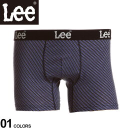 大きいサイズ メンズ Lee (リー) 千鳥格子 ウエストロゴ 前閉じ ボクサーパンツ ボクサー パンツ 前閉じ 総柄 アンダーウェア プリント 柄パン BTZE0055B107