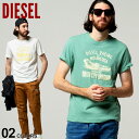 ディーゼル Tシャツ メンズ DIESEL プリント 半袖 ブランド 男性 トップス シャツ 大きいサイズ S M L XL XXL 3XL DSA038220EFAN T-DIEGOR-C6 SALE_1_a SALE_1_a