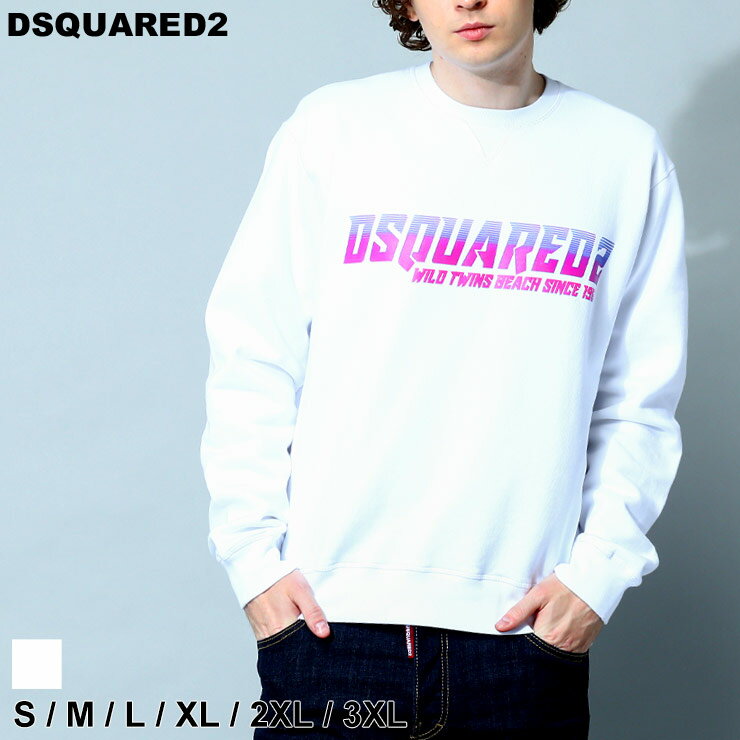 ディースクエアード トレーナー メンズ ディースクエアード DSQUARED2 トレーナー プルオーバー スウェット メンズ クルーネック 裏起毛 ロゴ ブランド トップス 長袖 大きいサイズあり SURF COOL SWEATSHIRT D2GU0681S25516 SALE_1_e