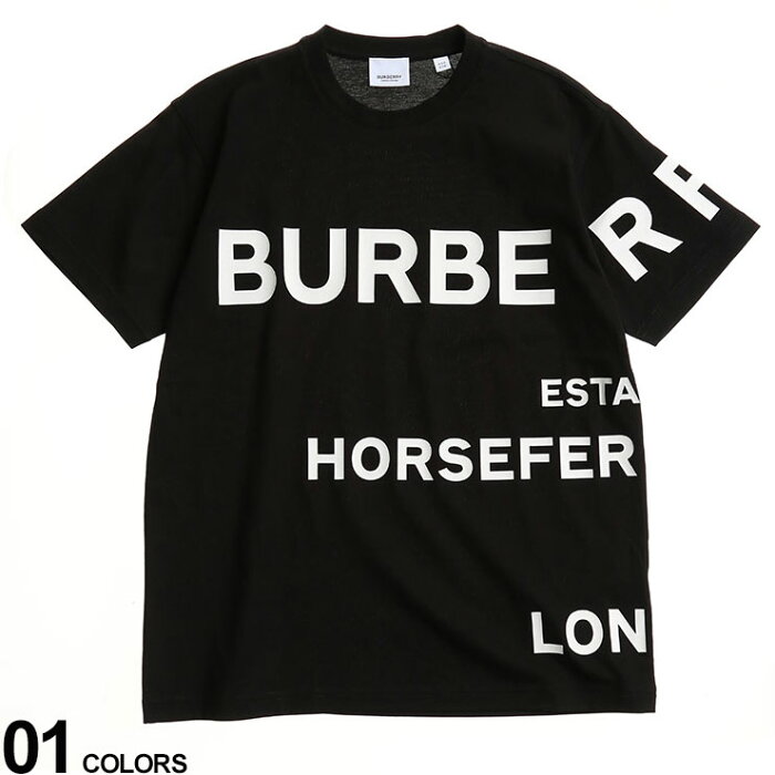 バーバリーTシャツ レディース BURBERRY ホースフェリープリント コットン オーバーサイズ 半袖 Tシャツブランド レディース トップス Tシャツ 半袖 シャツ BBL8040764