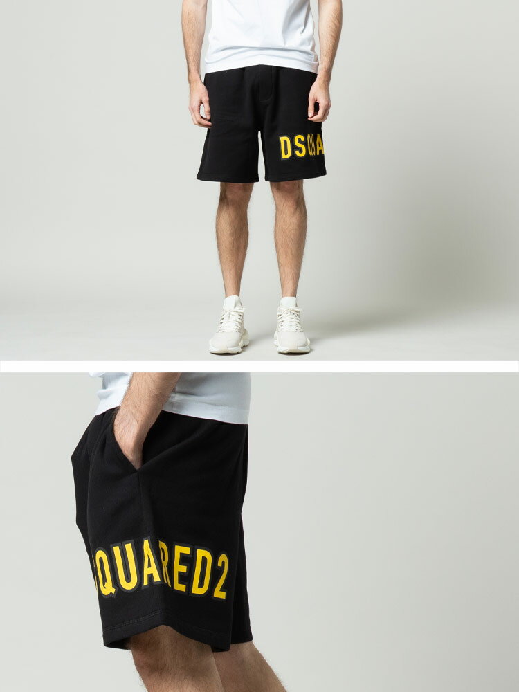 【クーポン利用で3,000円OFF】 ディースクエアード メンズ ショートパンツ DSQUARED2 裏起毛 ロゴプリント スウェット ショートパンツブランド メンズ 男性 ボトムス スウェットパンツ ショーツ D2MU0708S25516 SALE_3_a