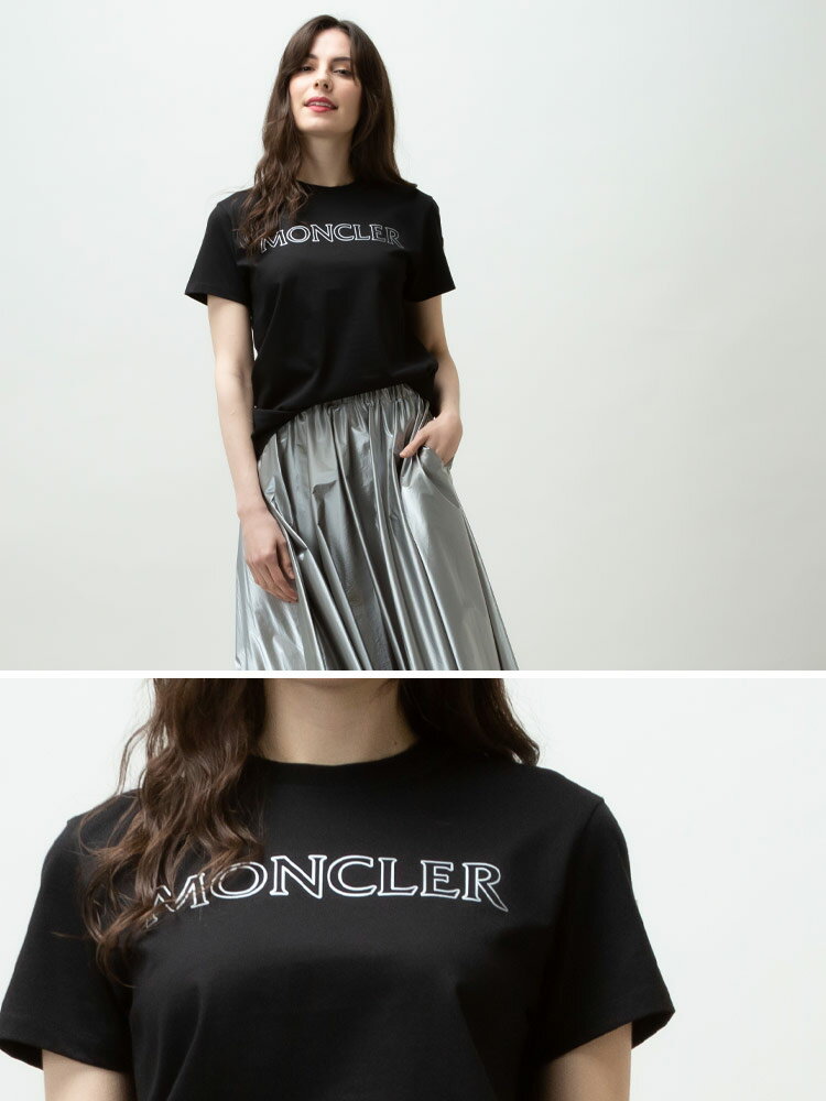 モンクレール レディース Tシャツ MONCLER フロントロゴ ロゴ クルーネック 半袖 ブランド トップス 半袖シャツ シンプル コットンジャージ 春 夏 秋 S M L LL 1XL 大きいサイズ かわいい 大人カジュアル MCL8C00013829FB