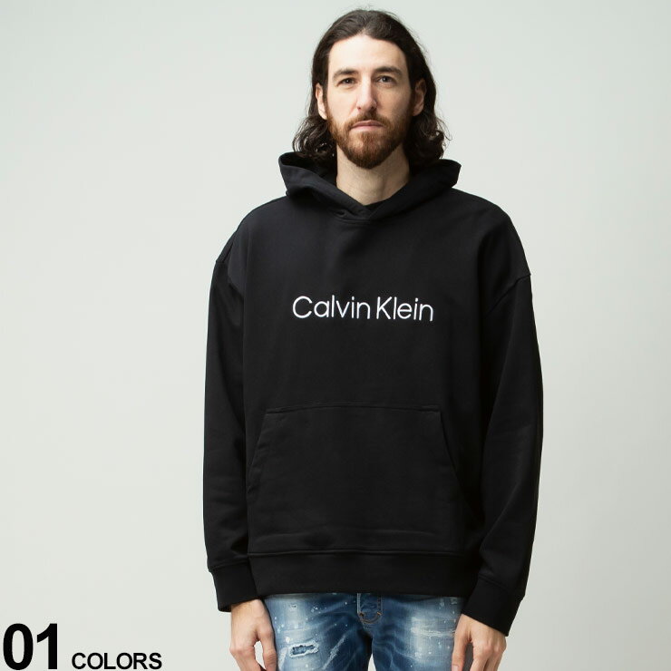 カルバンクライン メンズ パーカー Calvin Klein CK プルオーバー スウェット ブランド 男性 トップス フーディー 長袖 フード ロゴ刺繍 CK40HM231 SALE_1_e SALE_1_e